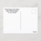 Gele Kat Ogen Gelukkig Halloween Fotografisch Zwar Briefkaart (Achterkant)