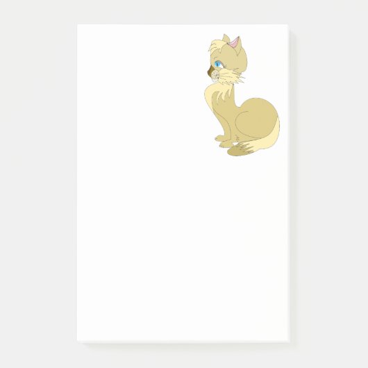 Gele Kat Post-it® Notities Notes (Voorkant)