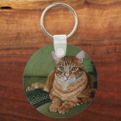 Gele kat sleutelhanger (Voorkant)