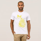 Gele kat t-shirt (Voorkant volledig)