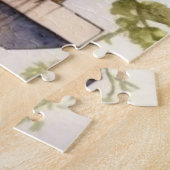 Gele Katje Raam Bloembak Schildering Legpuzzel (Zijkant)