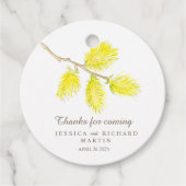 Gele katjes lente dank u bruiloft bedankjes labels (Voorkant)