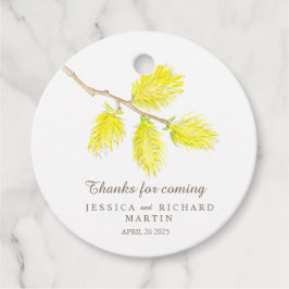 Gele katjes lente dank u bruiloft bedankjes labels