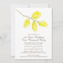 Gele katkin lente 1e bruiloft gelofte vernieuwing  kaart