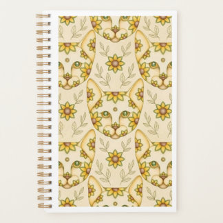GELE KATTEN met BLOEMEN Planner