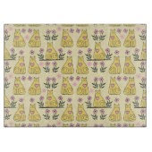 Gele katten snijplank (Voorkant)