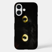 Gele Kattenogen, Zwarte Kat Case-Mate iPhone Case (Achterkant)
