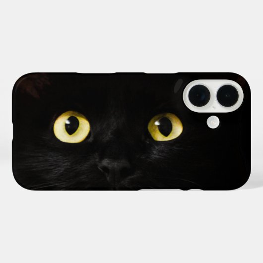 Gele Kattenogen, Zwarte Kat Case-Mate iPhone Case (Achterkant (horizontaal))