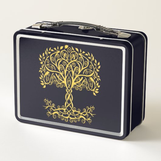 Gele Keltische levensboom (Achterkant)