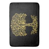 Gele Keltische levensboom Badmat (Voorkant Verticaal)