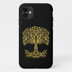 Gele Keltische levensboom Case-Mate iPhone Case