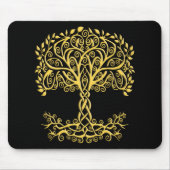 Gele Keltische levensboom Muismat (Voorkant)