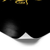 Gele Keltische levensboom Perfect Poster (Hoek)