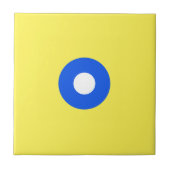 Gele keramische tegels tegeltje (Voorkant)