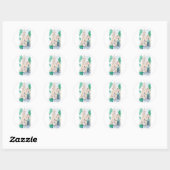 Gele Kerk Ronde Sticker (Vel)