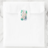 Gele Kerk Ronde Sticker (Tas)