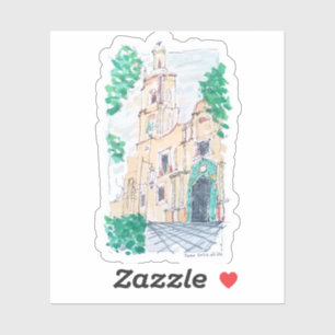 Gele Kerk Sticker