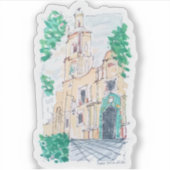 Gele Kerk Sticker (Voorkant)