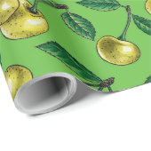 Gele kersen cadeaupapier (Rol Hoek)