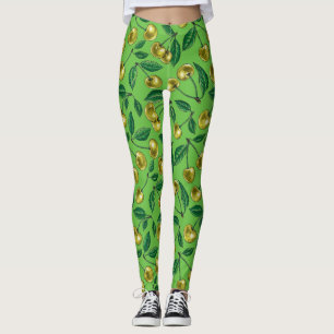 Gele kersen leggings