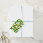 Gele kersen op wit cadeaulabel (Met Touw)