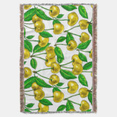 Gele kersen op wit deken (Voorkant Verticaal)