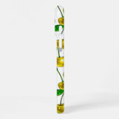 Gele kersen op wit iPhone hoesje (Linkerkant)