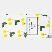 Gele Kersen Patroon Gepersonaliseerde iPad Case (Achterkant (horizontaal))