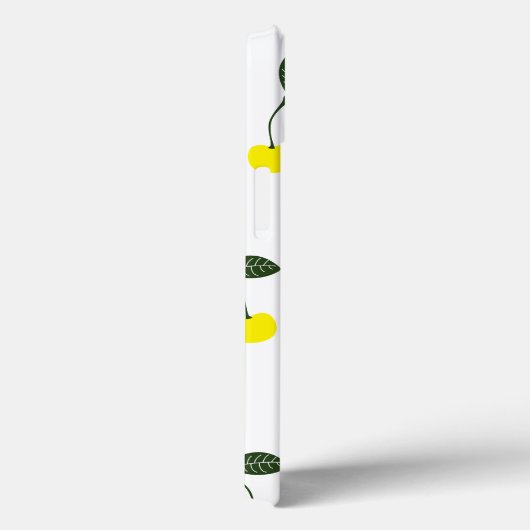 Gele Kersen Patroon Gepersonaliseerde iPad Case (Achterkant / Rechts)