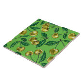 Gele kersen tegeltje (Zijkant)