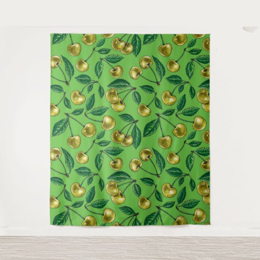 Gele kersen wandkleed (Voorkant)