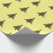 Gele kerstboom cadeaupapier (Hoek)