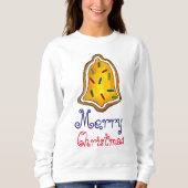 Gele kerstcadeau Cookie Ugly Holiday Sweater (Voorkant)