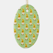 gele kerstgnome naam checker grappig keramisch ornament (Rechts)