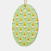 gele kerstgnome naam checker grappig keramisch ornament (Links)