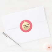 gele kerstklok simpel ronde sticker (Envelop)