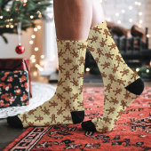 Gele Kerstman Met Stippen Kerstmis Sokken