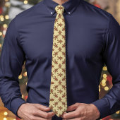 Gele Kerstman met Stippen Kerstmis Stropdas