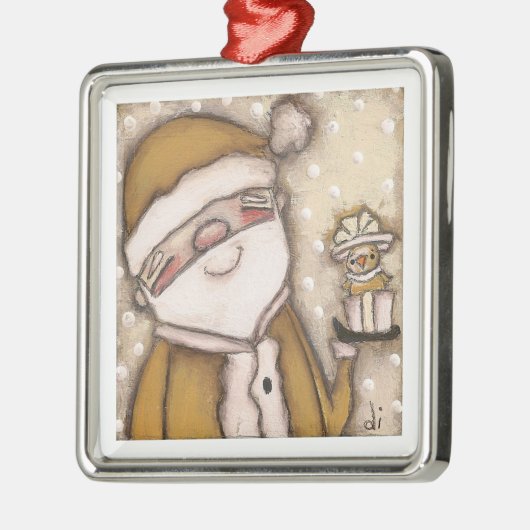 Gele kerstman - Ornament (Links)