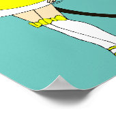 Gele Kerstmis catgirl Poster (Hoek)