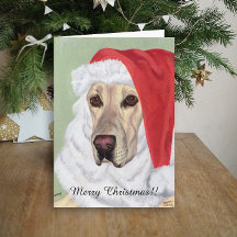 Gele Kerstmis van de Kerstman van Labrador