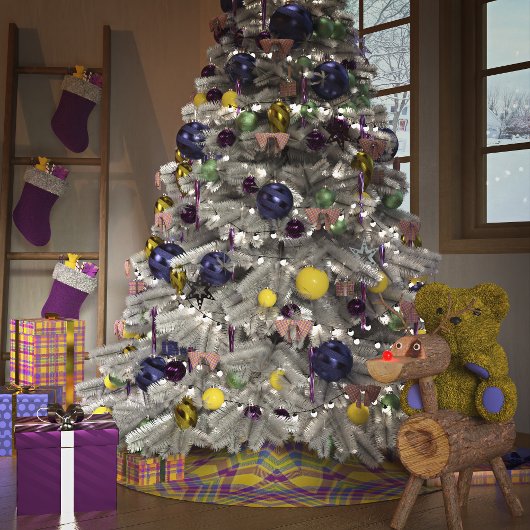 Gele kersttang kerstboom rok