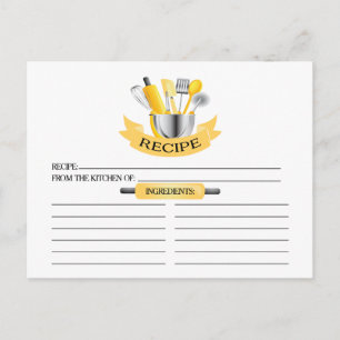 Gele Keuken Gereedschap Vrijgezellenfeest Recept K Briefkaart