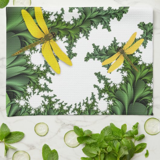 Gele keukenhanddoek (Gevouwen)