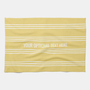 Gele keukenhanddoek met stripes