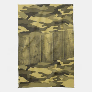 Gele keukenhanddoeken voor het leger