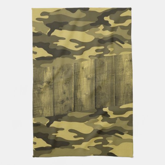 Gele keukenhanddoeken voor het leger (Verticaal)