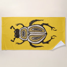 Gele kever koele insecten entomologie kunst strandlaken