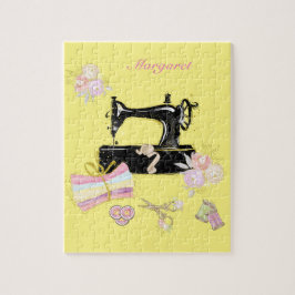  gele kieuwnaaimachine legpuzzel