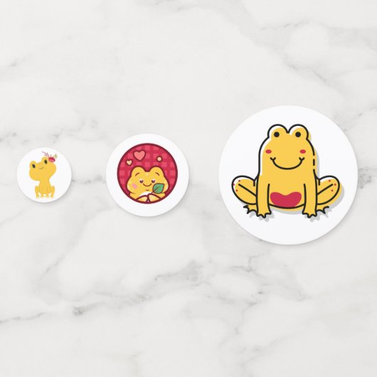 Gele Kikker Confetti (Achterkanten)